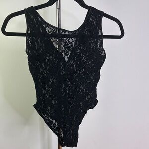 Black lace bodysuit